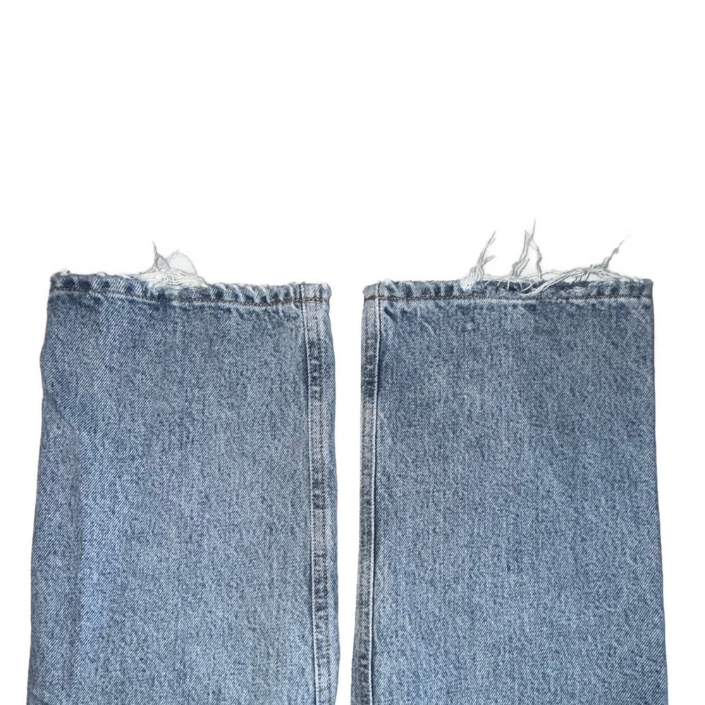 AGOLDE High Rise Boyfriend Jeans Size 31 Distressed Blue 26” Inseam 100% Cotton - Picture 6 of 9